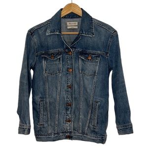 Madewell Oversized Distressed Denim Jacket Size XXS Style K9704